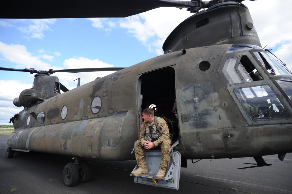 Sling-Loading Chinooks at Fort McCoy