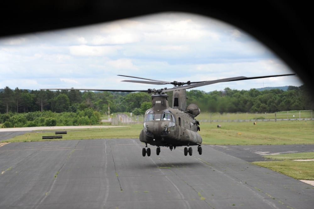 Sling-Loading Chinooks at Fort McCoy