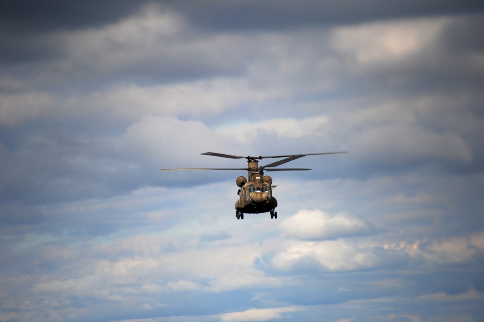 Sling-Loading Chinooks at Fort McCoy