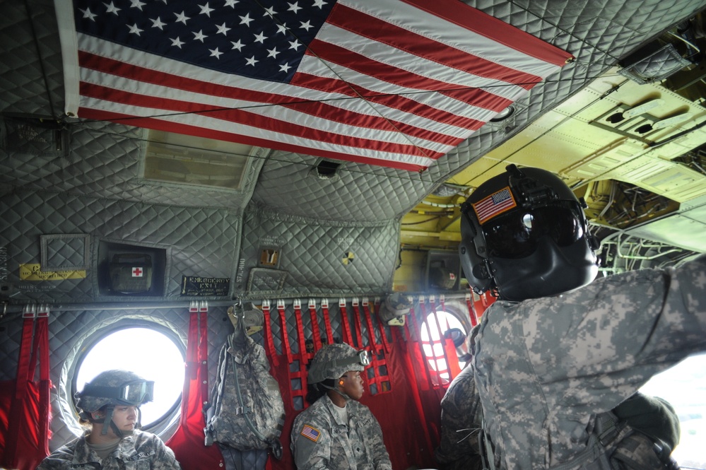 Sling-Loading Chinooks at Fort McCoy