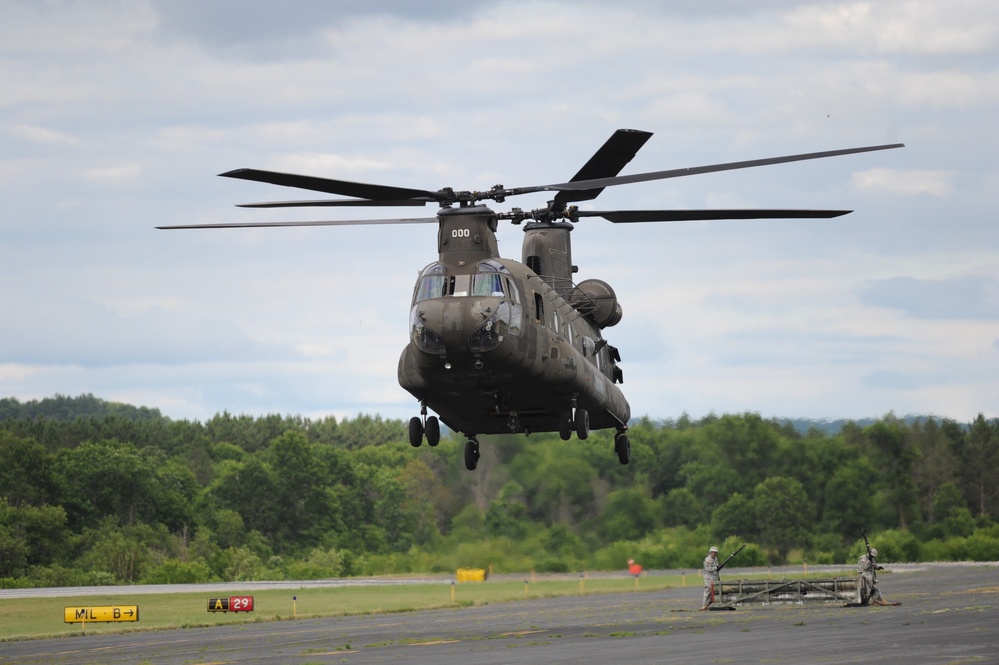 Sling-Loading Chinooks at Fort McCoy