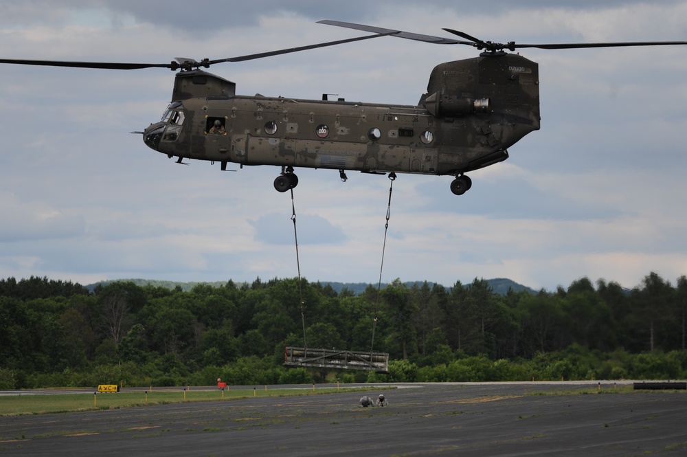 Sling-Loading Chinooks at Fort McCoy