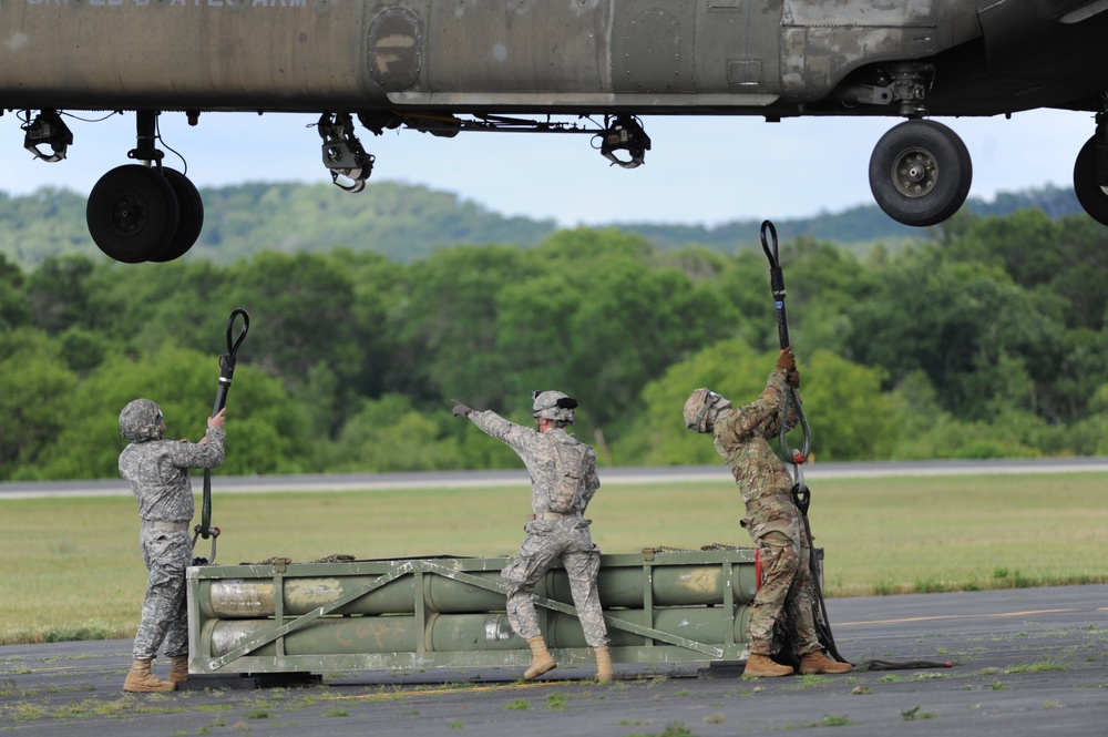 Sling-Loading Chinooks at Fort McCoy