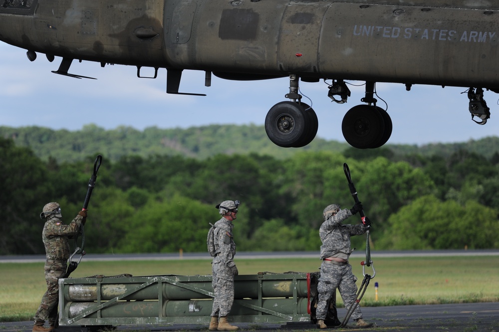 Sling-Loading Chinooks at Fort McCoy