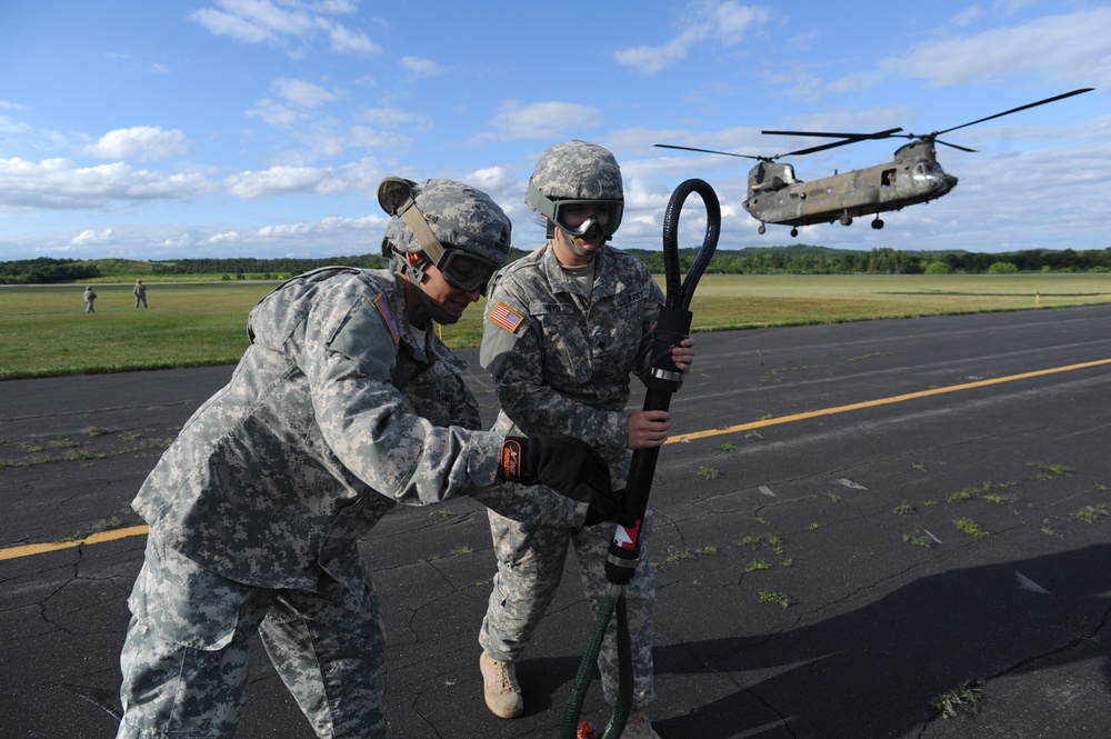 Sling-Loading Chinooks at Fort McCoy