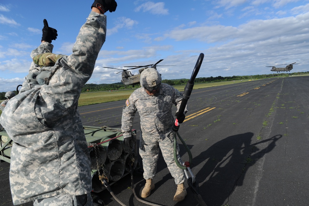 Sling-Loading Chinooks at Fort McCoy