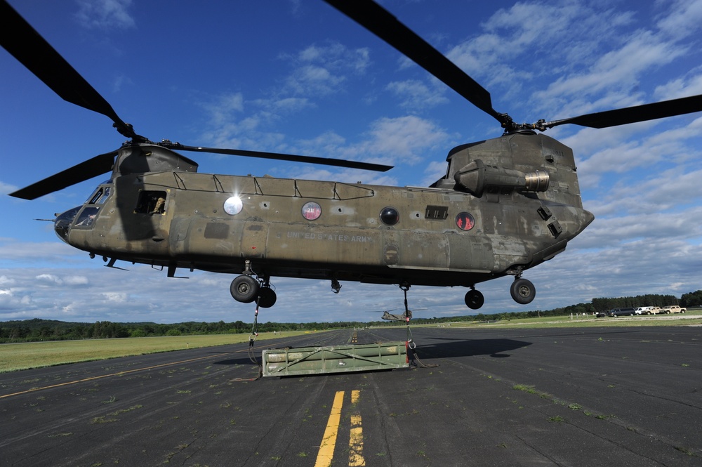 Sling-Loading Chinooks at Fort McCoy