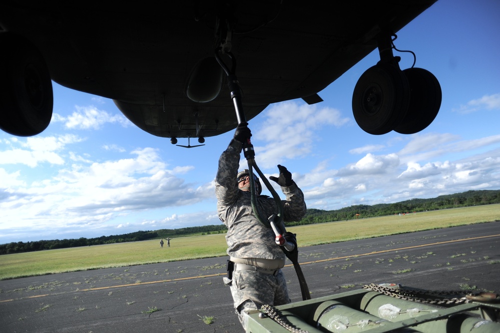 Sling-Loading Chinooks at Fort McCoy