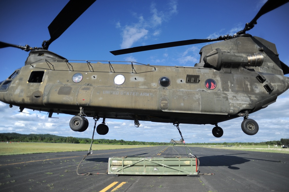 Sling-Loading Chinooks at Fort McCoy