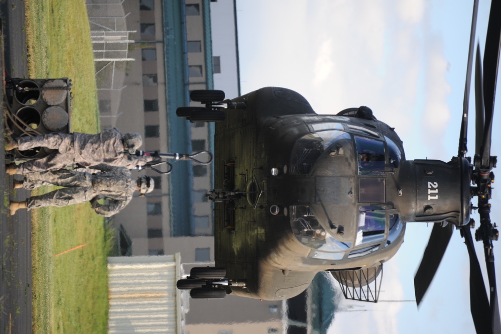 Sling-Loading Chinooks at Fort McCoy