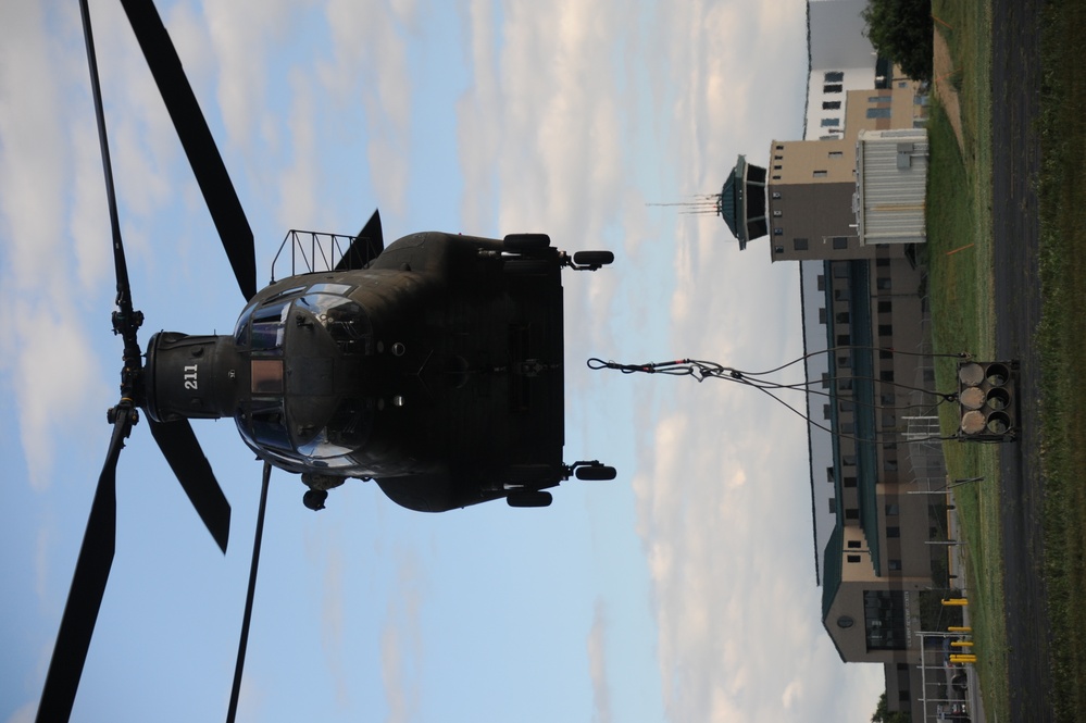 Sling-Loading Chinooks at Fort McCoy