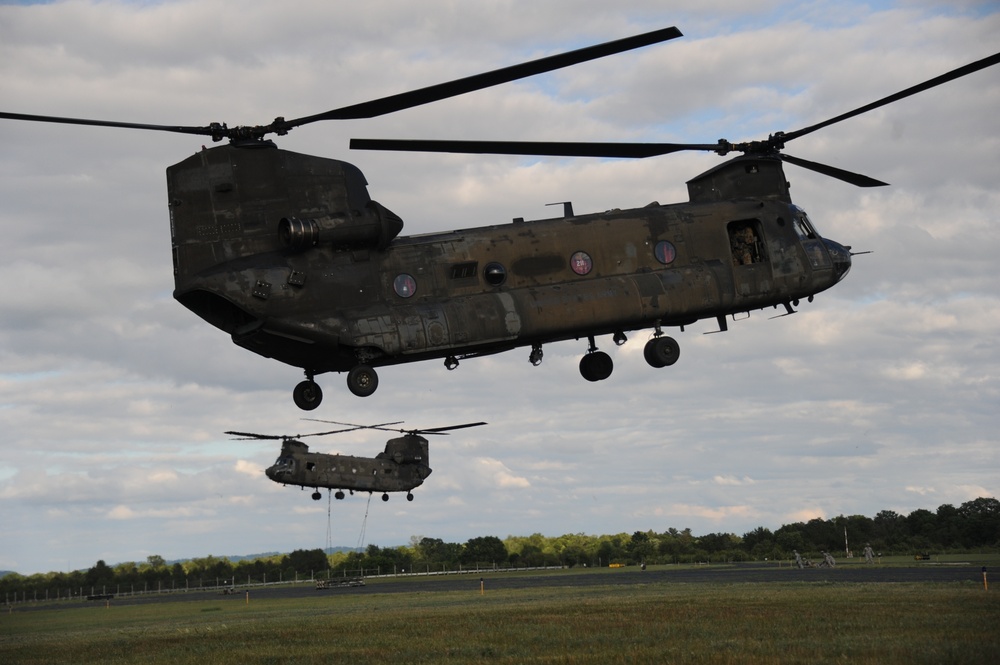 Sling-Loading Chinooks at Fort McCoy