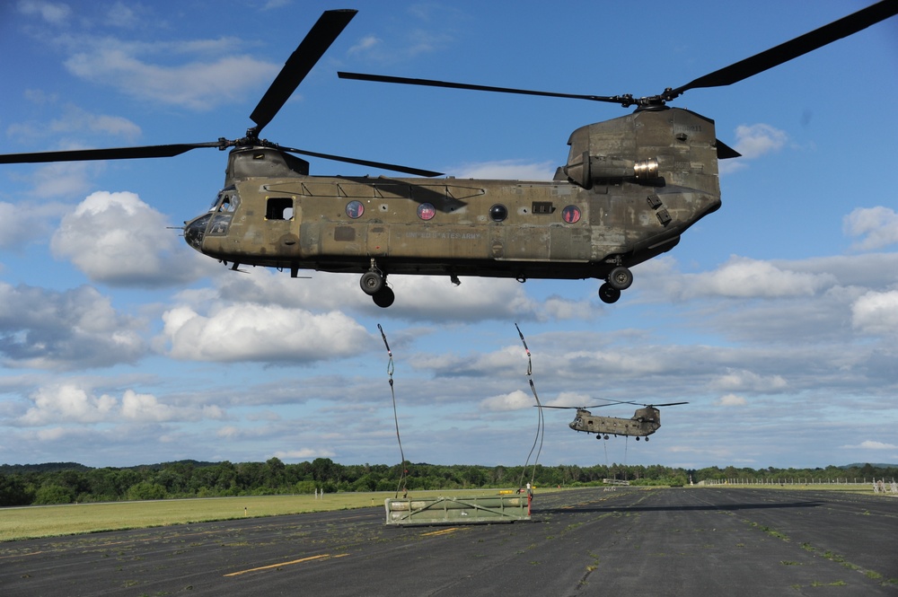 Sling-Loading Chinooks at Fort McCoy