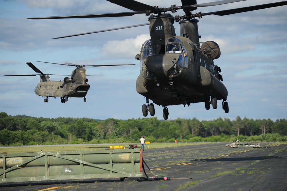 Sling-Loading Chinooks at Fort McCoy