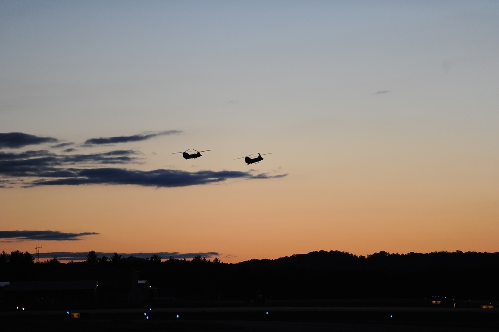 Sling-Loading Chinooks at Fort McCoy