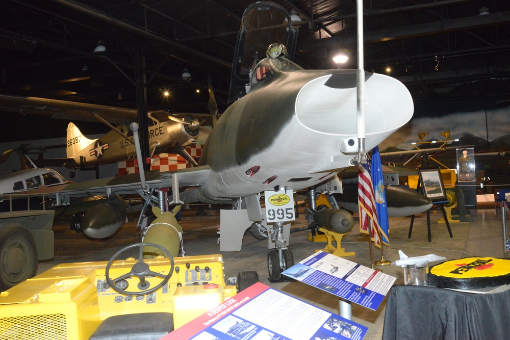 F-100D is the last aircraft to be placed into Hangar One, which marks a significant milestone for the museum.
