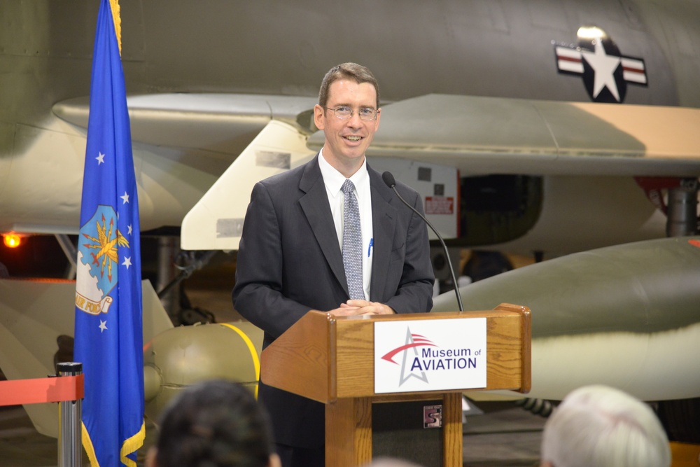 F-100D is the last aircraft to be placed into Hangar One, which marks a significant milestone for the museum.