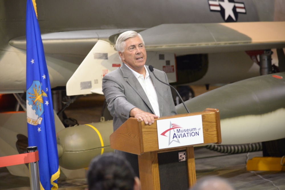 F-100D is the last aircraft to be placed into Hangar One, which marks a significant milestone for the museum.