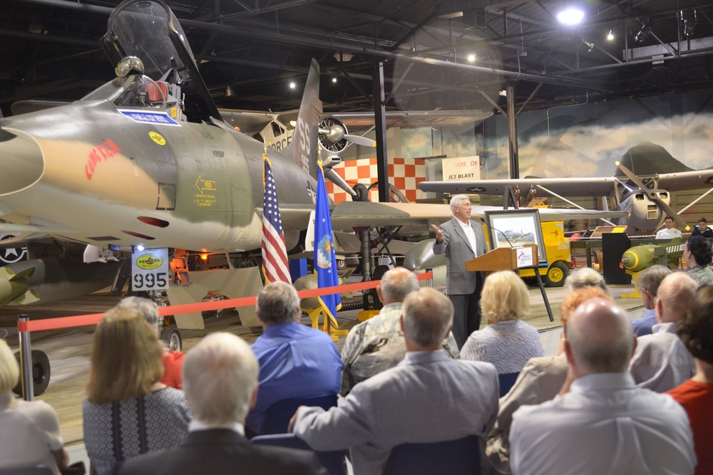 F-100D is the last aircraft to be placed into Hangar One, which marks a significant milestone for the museum.