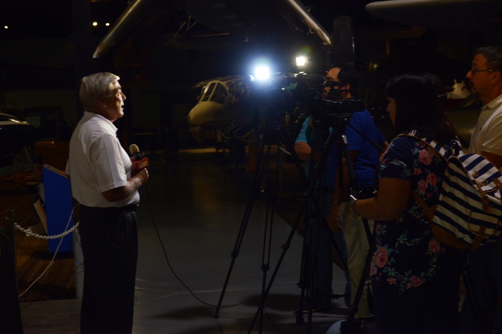 F-100D is the last aircraft to be placed into Hangar One, which marks a significant milestone for the museum.