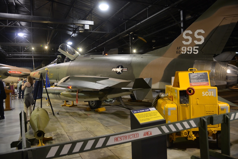 F-100D is the last aircraft to be placed into Hangar One, which marks a significant milestone for the museum.