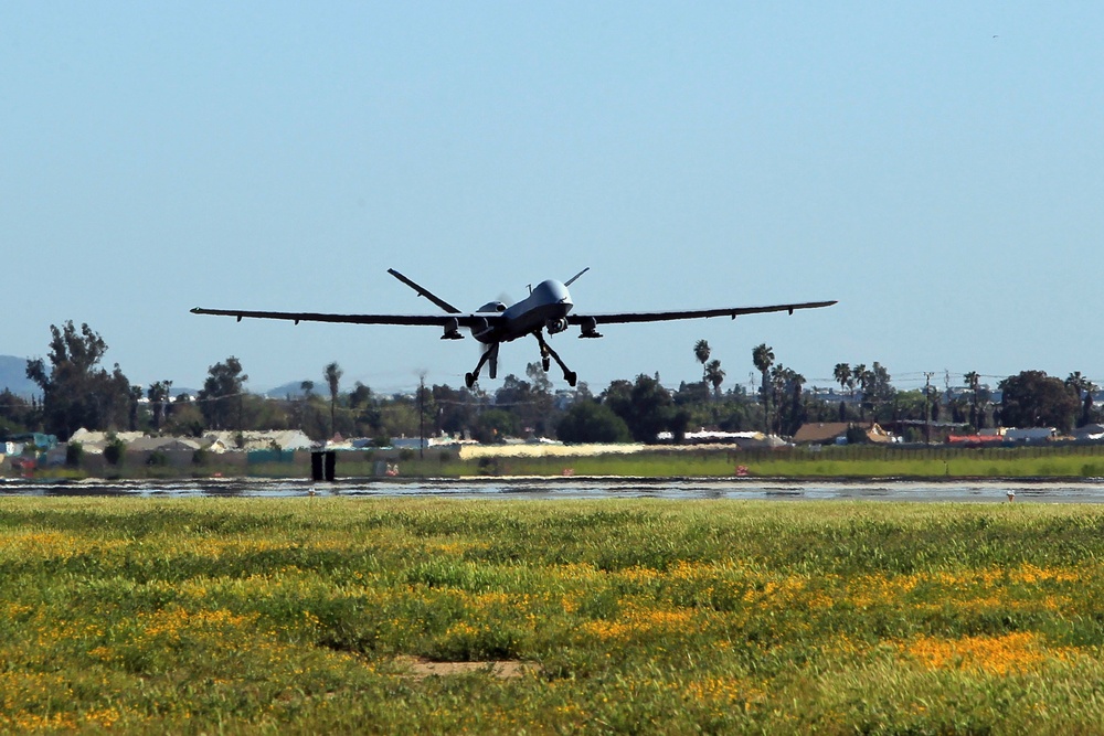 MQ-9 makes first touch and go at March ARB