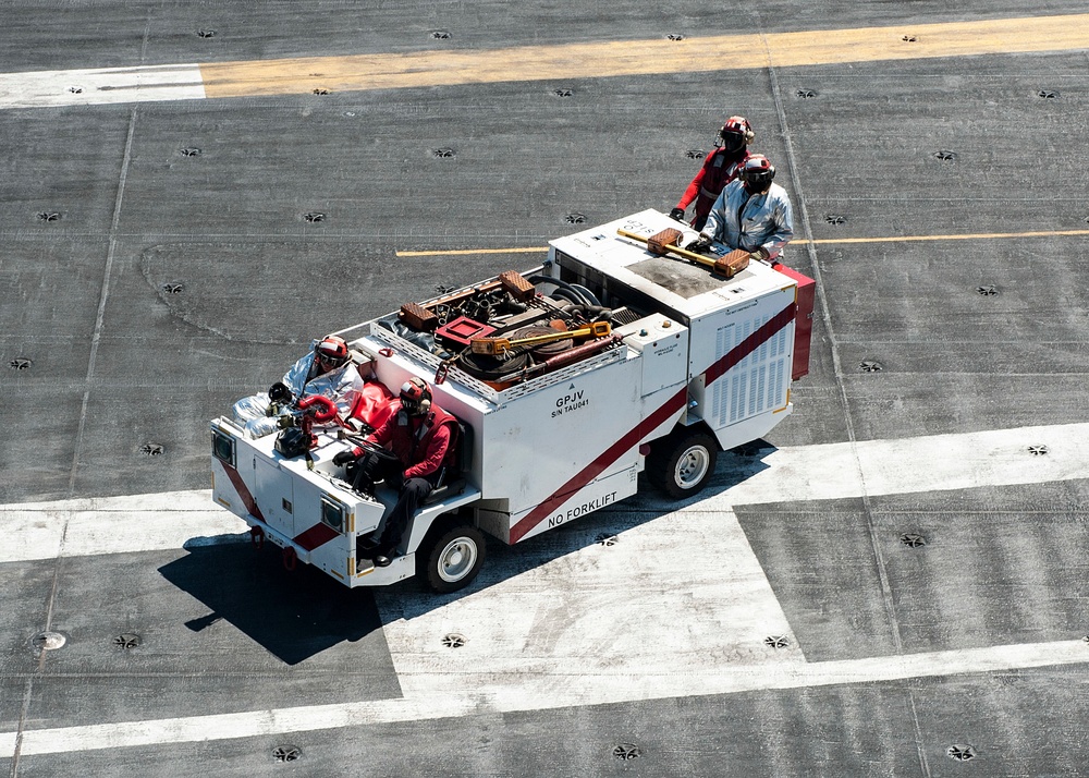 GHWB is the flagship of Carrier Strike Group (CSG) 2, which is comprised of the staff of CSG-2; GHWB; the nine squadrons and staff of Carrier Air Wing (CVW) 8; Destroyer Squadron (DESRON) 22 staff and guided-missile destroyers USS Laboon (DDG 58) and US..