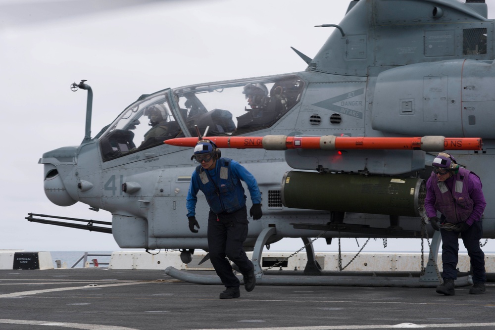 Flight Deck Operations Aboard USS San Diego (LPD 22)