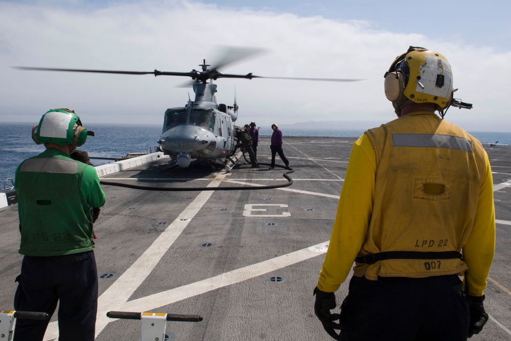 Flight Deck Operations Aboard USS San Diego (LPD 22)