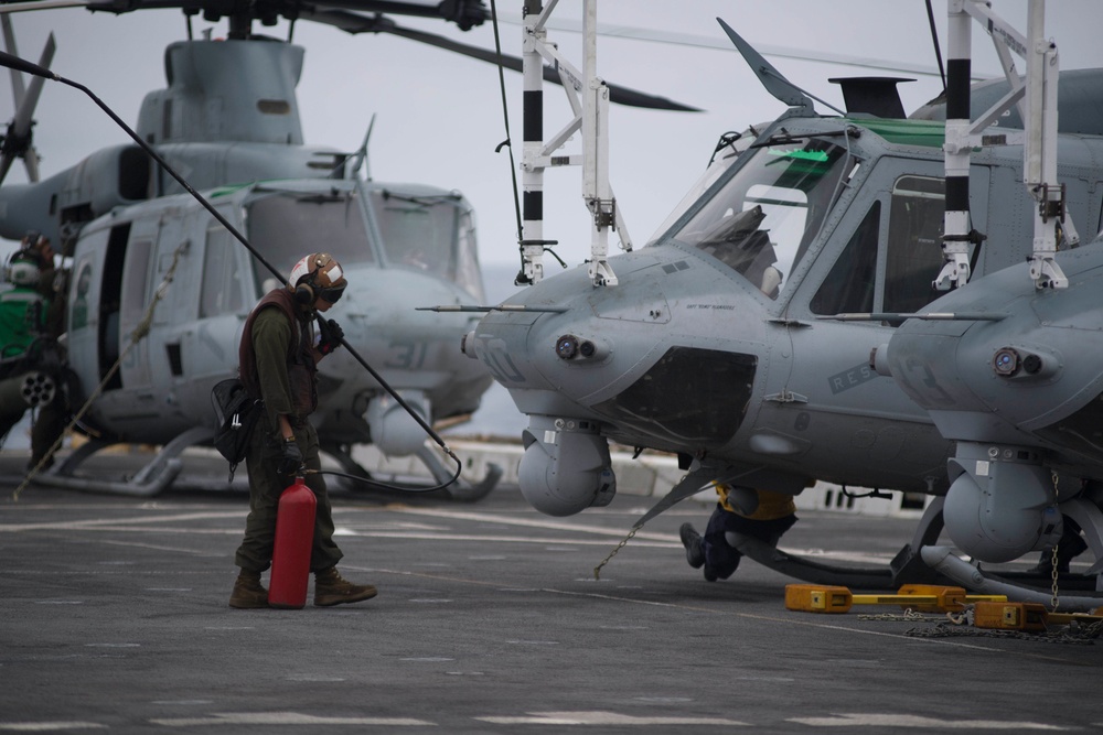 Flight Deck Operations Aboard USS San Diego (LPD 22)