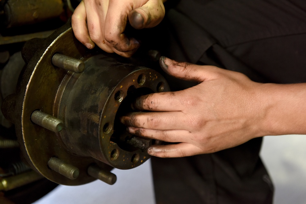 Vehicle maintainers keep base driving smoothly