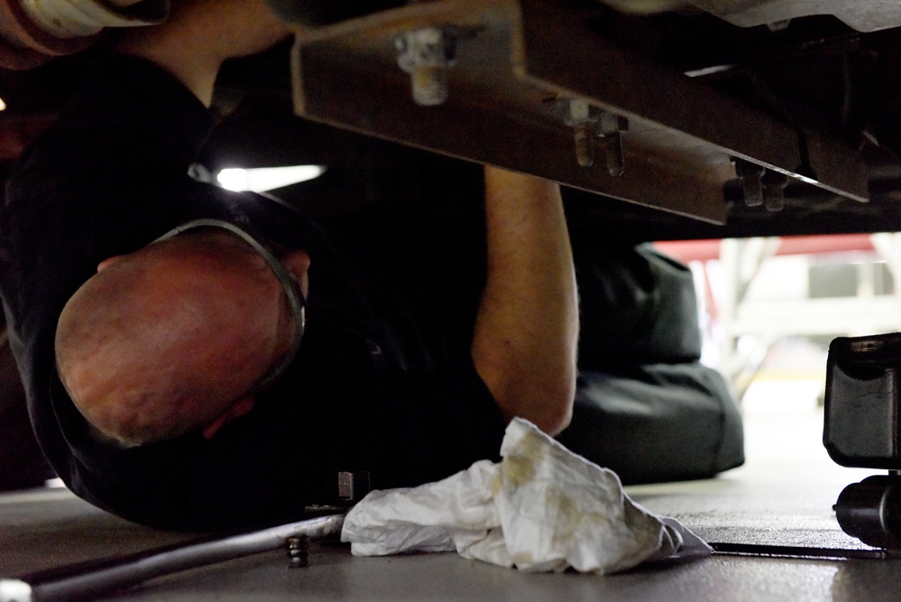 Vehicle maintainers keep base driving smoothly