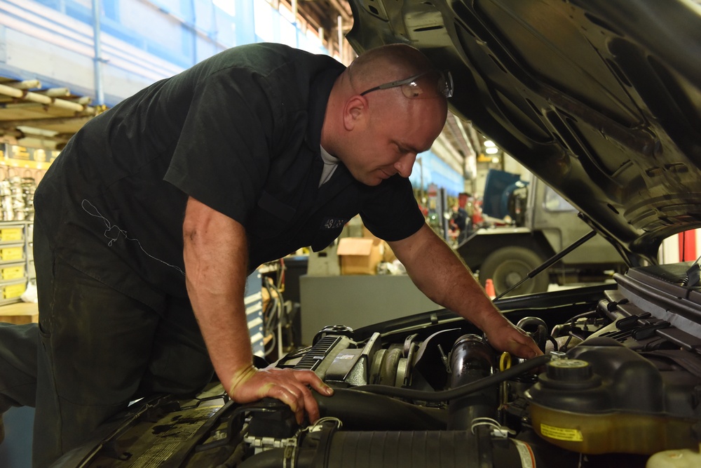 Vehicle maintainers keep base driving smoothly