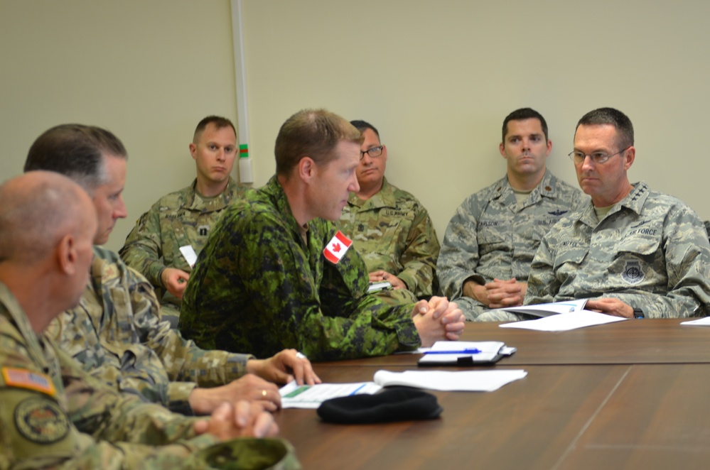 Chief of the US National Guard Bureau visits service members during Exercise Saber Strike