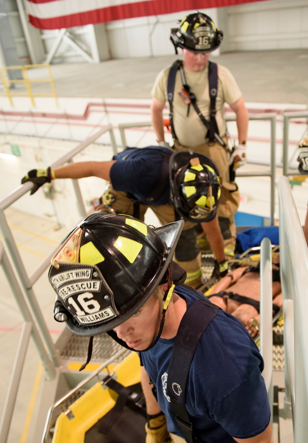 Maintainers and fire fighters team up for extraction exercise