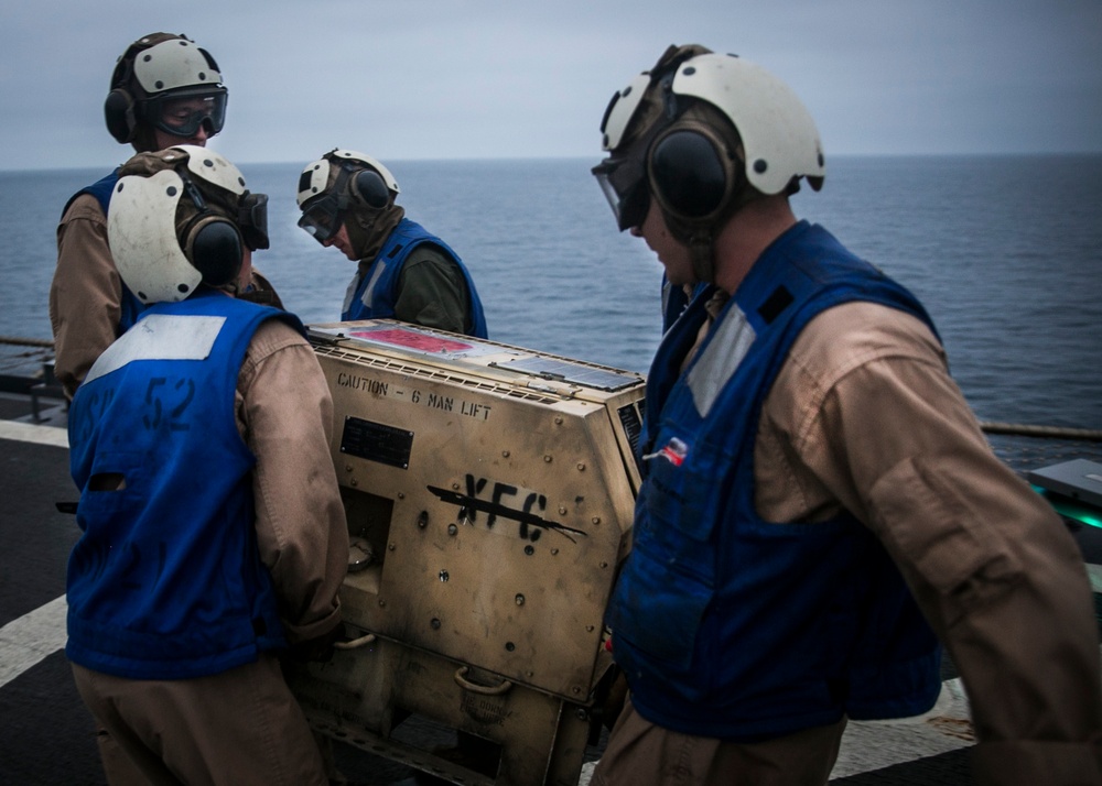 USS Pearl Harbor (LSD 52) conducts flight and boat operations during CERTEX