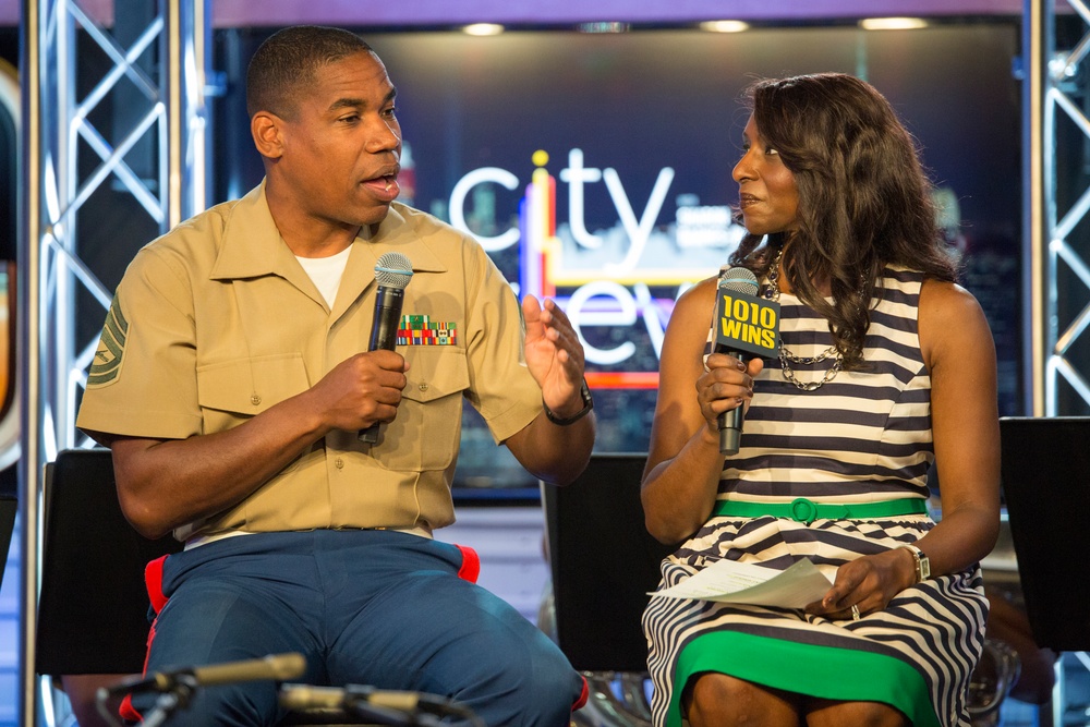 Marine Corps Band New Orleans performs on New York City's 1010 WINS' CityViews