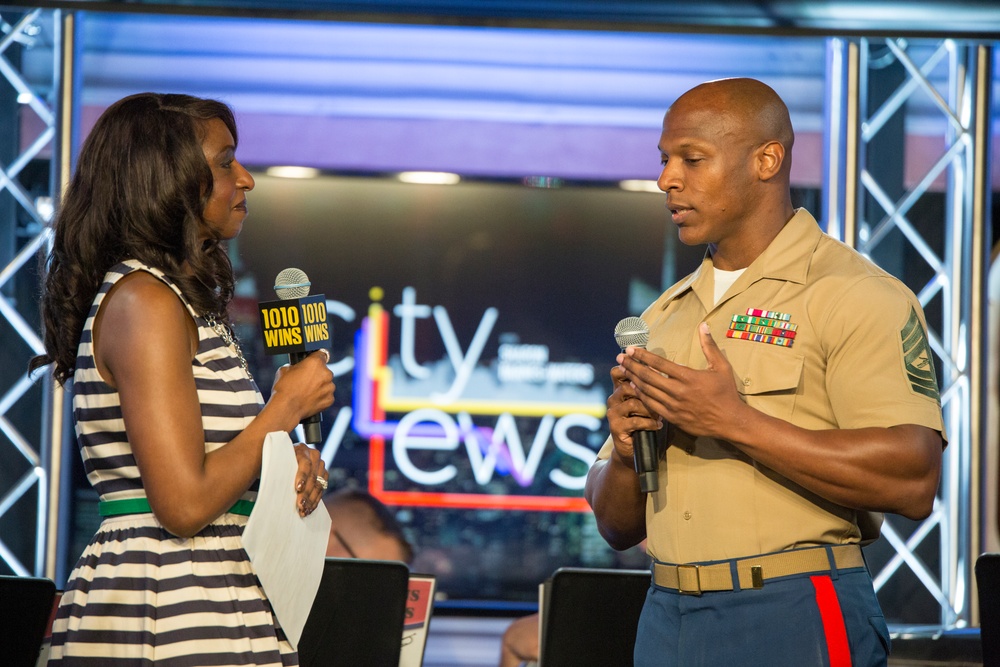 Marine Corps Band New Orleans performs on New York City's 1010 WINS' CityViews