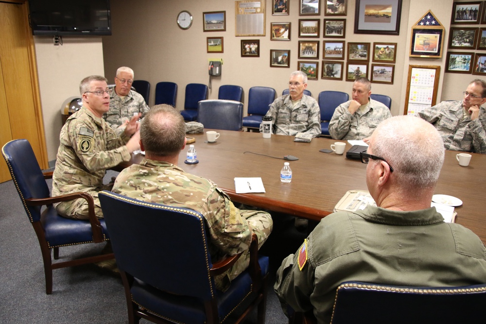 AFSOC command chief chats with 193rd SOW chiefs