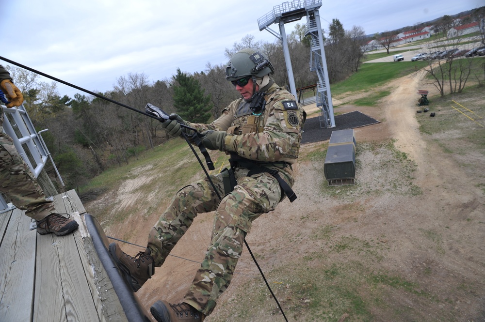 FBI SWAT TEAM RAPPELS AT FORT MCCOY