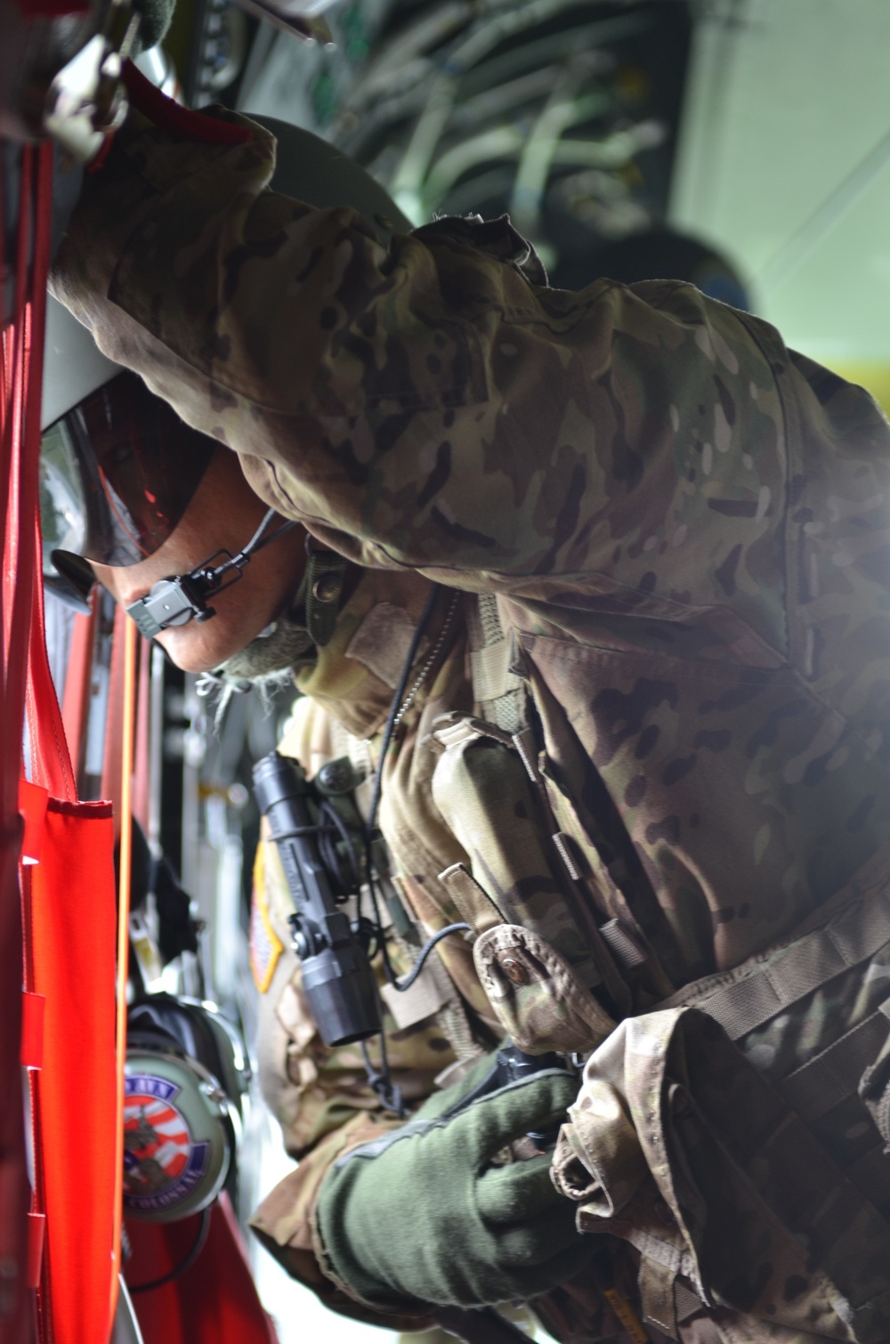 US Airmen exit Chinook at new heights