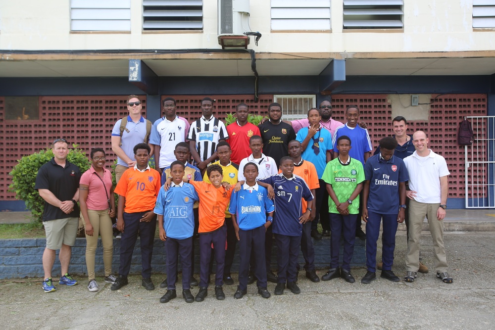 Athletes everywhere: U.S. Marines donate to school in Trinidad