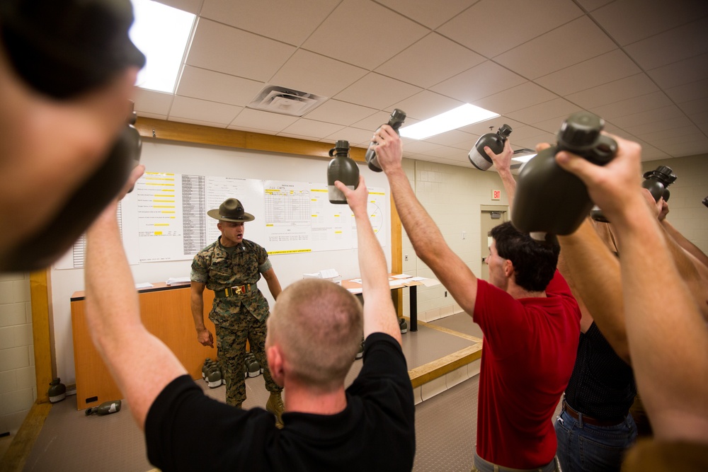 Marine recruits take first steps to earning title on Parris Island