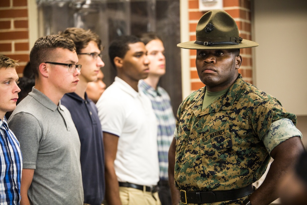 Marine recruits take first steps to earning title on Parris Island