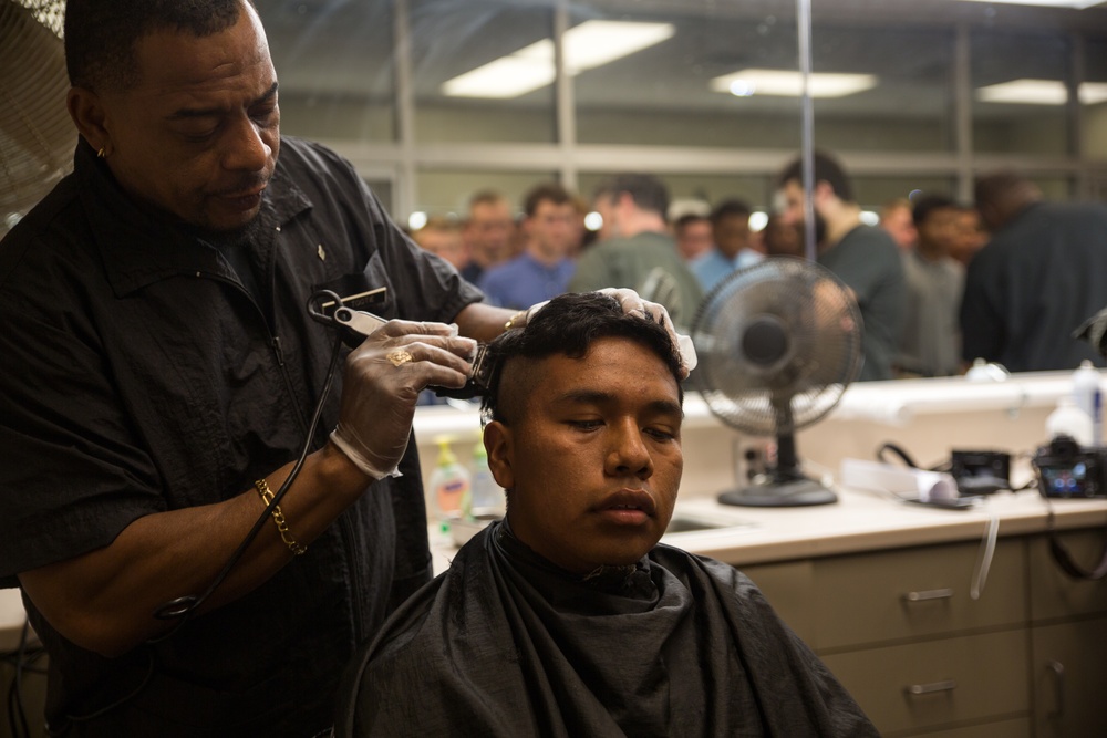 Marine recruits take first steps to earning title on Parris Island