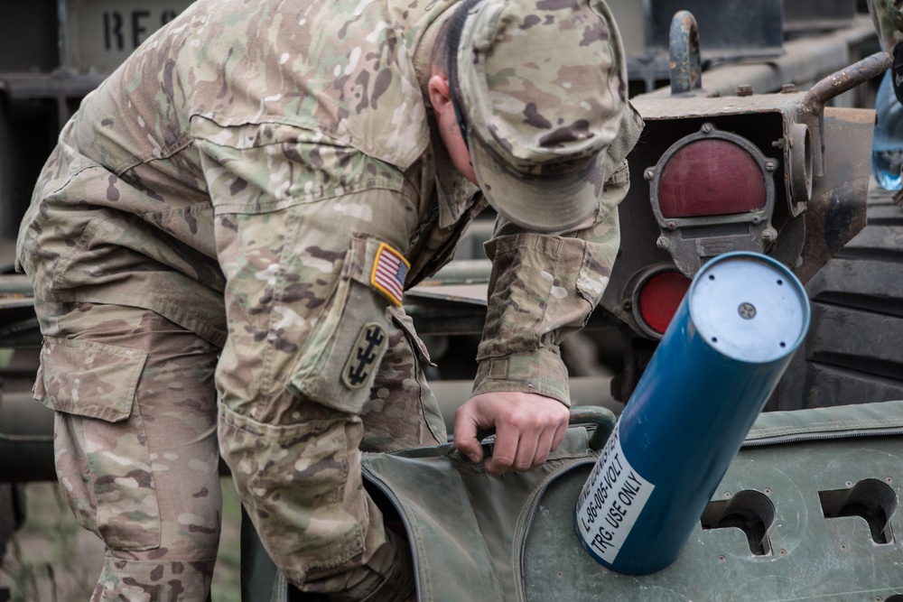 Battle Group Poland Mechanical Breach Training