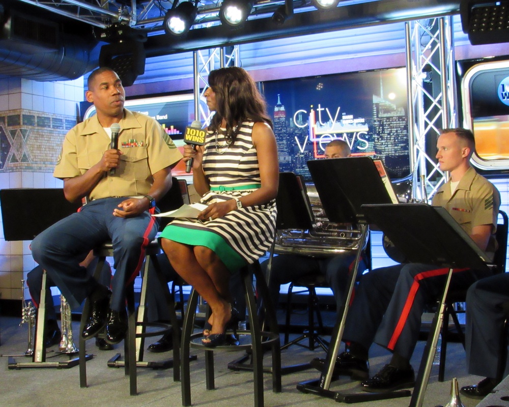 Marine Corps Band New Orleans on 1010 Wins Radio in NYC in honor of the Marine Corps Reserve Centennial