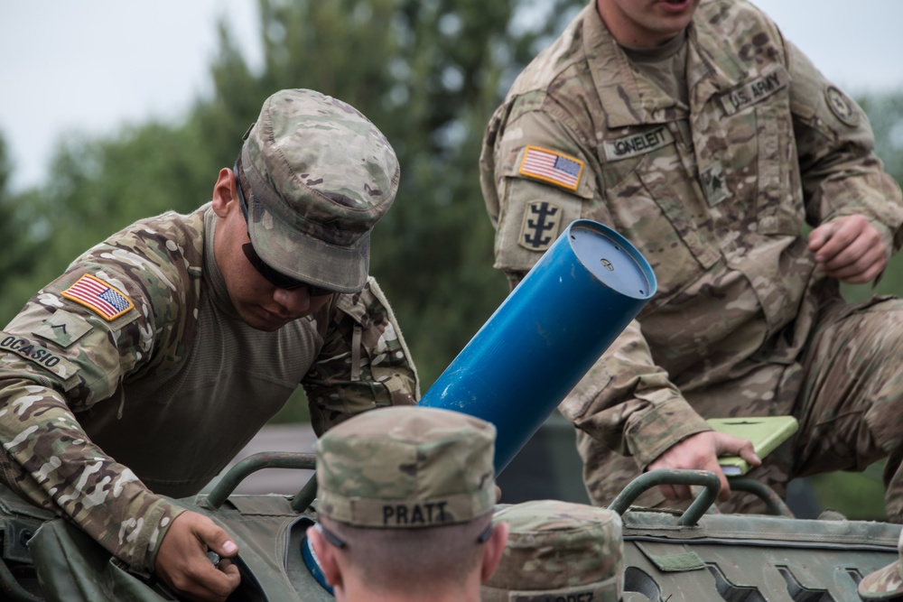 Battle Group Poland Mechanical Breach Training