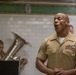 Marine Corps Band New Orleans performs in Times Square Subway Station