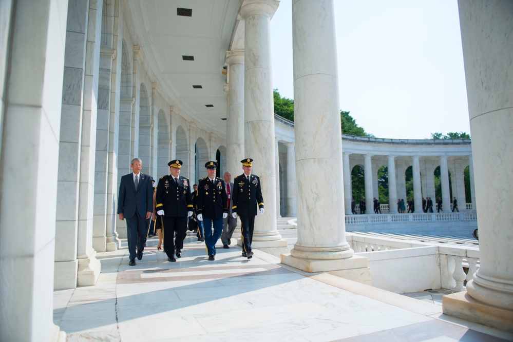 U.S. Army Senior Leaders Participate in an Army Full Honors Wreath Ceremony in Honor of the U.S. Army's 242nd Birthday